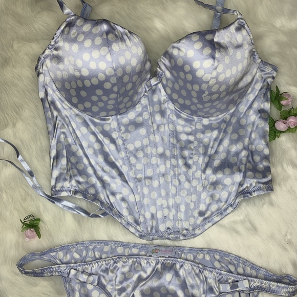 Vintage Maison LeJaby lavender polka dot set NWOT - Picture 1 of 8